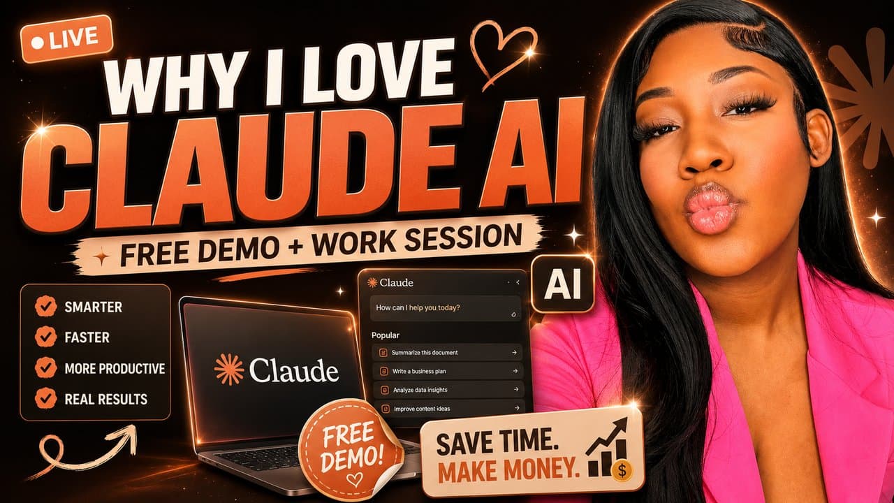 Why I Love Claude AI — free demo + work session, live tonight 8PM EST